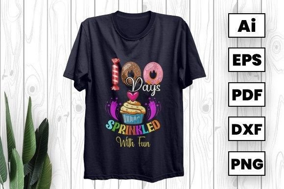 100 Days Sprinkled with Fun: A Creative Back to School T-shirt Design