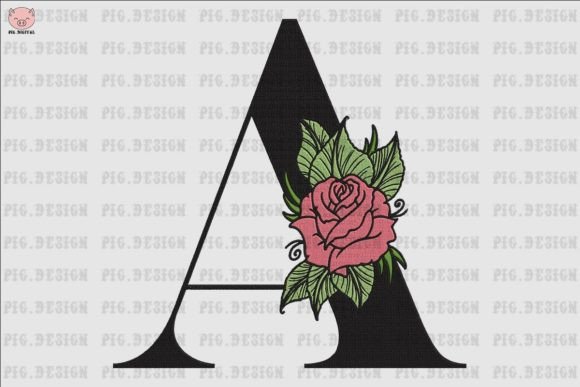 Flower Rose Font A: Elevating Embroidery Design for Creative Professionals and Modern Makers