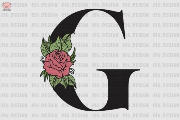 Flower Rose Font G: A Thoughtful Embroidery Design for Real-World Projects