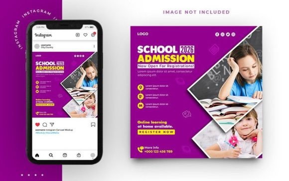Professional School Admission Banner Templates: A Smart Design Solution for Educators & Administrators