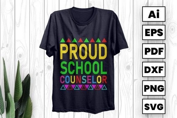 Proud School Counselor T-Shirt Design